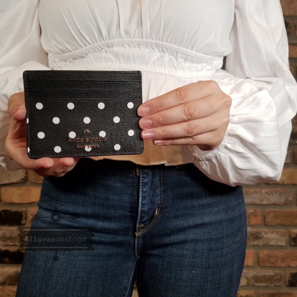 AUTHENTIC Kate Spade Disney Minnie Mouse Card Holder Case - Polka Dot Minnie Bow - Picture 2 of 4